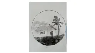 How to draw a beautiful sketch of Scenery 🩶🍅💘🖤💕🥳🎀🎀 @starplus @shemaroo @DangalTVChannel 