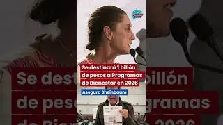 Se destinar&aacute; 1 bill&oacute;n de pesos a programas de bienestar en 2026, asegura Sheinbaum