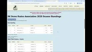 Rodeo Producer   Results   Season Standings Preview