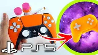 PINTEI UM CONTROLE DE PS5 COM AS CORES DO CANAL