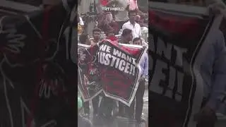 India police fire water cannons and tear gas at protesters turn violent
