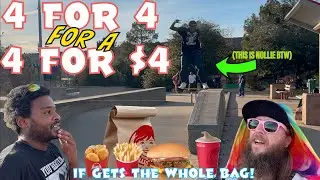 4 for 4 for a 4 for $4 skate challenge- If gets the whole bag!