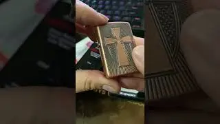 Zippo Armor® Deep Carve Cross Design Antique Copper 49158 kèm combo Xăng Đá Bấc Zippo chính hãng
