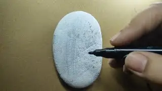 Cute 🦔 Painting on stone || how to draw Hedgehog on Rock || Rock Painting 