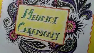 How to make Mehndi Ceremony Invitation Card. Doodle greeting card , DIY