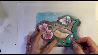 Drawing with Stencils - Frottage and Chalk Pastels