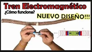 Cómo hacer un tren electromagnético. El tren más sencillo del mundo 🚆🧲.