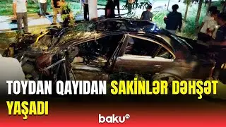 Toydan qayıdarkən ağır qəzaya düşdülər | Mingəçevirdəki hadisənin detalları