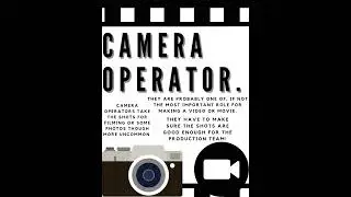 Cool camera operator poster idea made from scratch!