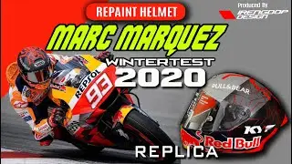 REPAINT HELM GRAFIS MARQUEZ 2020 | KYT TT CROUSE
