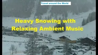 Beautiful Country with Heavy snowing | People Playing | Relax Ambient music