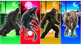 Godzilla 🆚 Shark 🆚 King Kong &nbsp; 🆚 Tyranasaurus  || Coffin Dance Song Tiles Hop Edm Rush