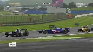 2016 GP2 Silverstone Race 2 - Canamasas Big Slide