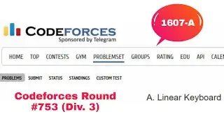 Codeforces || A. Linear Keyboard || 1607A || Round #753 (Div. 3) || Competitive Programming
