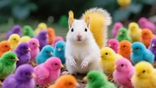 Catch Color Chicken, Cute Chicken, Duck, Rainbow Chicken, Rabbit, Cute Animals