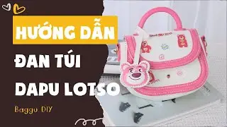 Hướng Dẫn Đan T&uacute;i Dapu H&igrave;nh Gấu D&acirc;u, Hello Kitty,...| T&uacute;i tự đan Baggu DIY #shorts