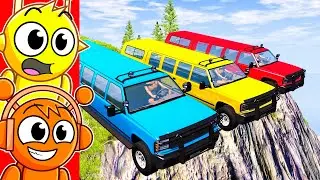 Reacting to CAR CRASH CLIFF MADNESS! (BeamNG Drive)