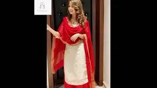 Contrast dupatta suit/ Latest contrast suit design/ best color combination dupatta suit.