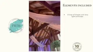 Wedding ceiling drapes & floral chandelier at Brookfield Barn #weddingideas #weddingdecor #weddings