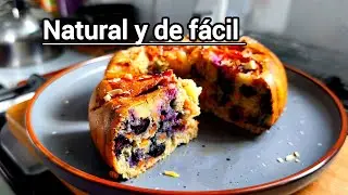 Sin horno sin azúcar! Pastel casero natural y facil!