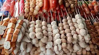 Grilled Meat Balls | Pork Isaan Sausage | Spicy Thai Sausage - Fun Street Food