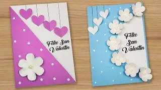 💖2 Tarjetas hechas a mano para San Valentín💖😘Valentine's Day card idea | Handmade card 14 de Febrero