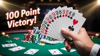 Playing on 100 points in Rummy game
