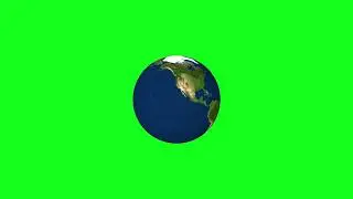 Earth rotating animated green screen royalty free footage 4