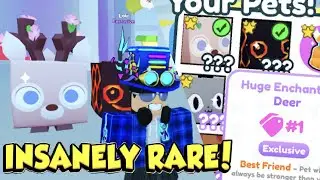😱I HATCHED WORLD FIRST #1 HUGE ENCHANTED DEER😱 | Digito & Lemont Reactions | Pet Simulator X
