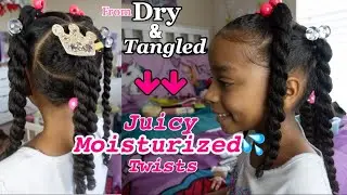 MOISTURIZING KIDS CURLY HAIR | DETANGLING NATURAL HAIR | &lsquo;KNOT ON MY WATCH&rsquo; REVIEW