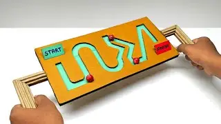 DIY Marble Balancing Game From Cardboard || DIY Marble Maze