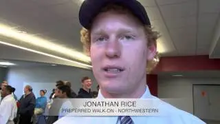 BOB JONES' JONATHAN RICE PREFERRED WALK-ON WITH NORTHWESTERN  2.4.15