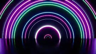 Neon Arc Tunnel 🌌 | 1 Hour Calming Sensory Visuals & Relax Music for Autism & ADHD