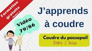 Coudre du passepoil entre 2 tissus