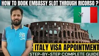 How to Book Italy Embassy Appointment through RICORSO | No agent Require or buy ITALY Appointment