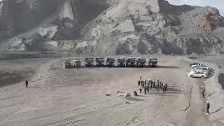 A traditional ceremony for Chinese mines to start Operating.