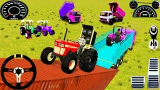 Drive🛣️ Jcb And Unloaded 2 New tractors Dumper  In Game#part219#jcb #truck #gaming #video #viral