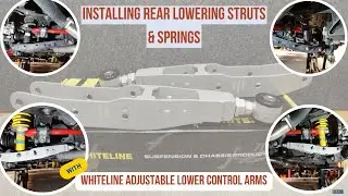 Установка нижних задних рычагов подвески Whiteline с амортизаторами Bilstein B8 и пружинами RCE Y...