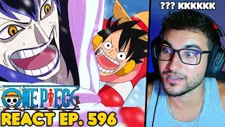LUFFY DEU UM ABRA&Ccedil;O NO VIL&Atilde;O KKKKKK - React One Piece EP. 596