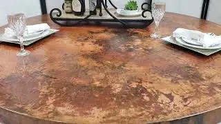 Hand Hammered Copper Round Dining Table &ndash; Mexports Inc by Susana Molina