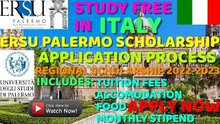 ERSU PALERMO SCHOLARSHIP APPLICATION PROCESS 2022-2023 |  UNIVERSITY OF PALERMO REGIONAL SCHOLARSHIP