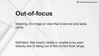 Out-of-focus Meaning