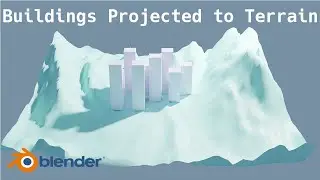 Buildings Projected to Terrain || Blender EASY