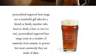 How To Find The Perfect Personalized Engraved Beer Mugs For Friends Or Family Member