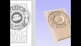 Vectric V10 Tutorials | 3D Modeling | Magic Beans Coffee Sign