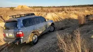 Lexus LX470 диагональное вывешивание против A-TRAC Diagonal off road бездорожье toyota landcruiser