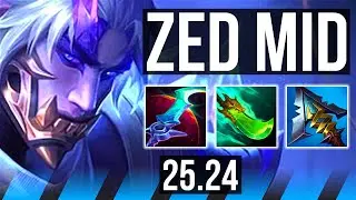 ZED vs AHRI (MID) | Good KDA: 17/2/5 | KR Master | 25.24