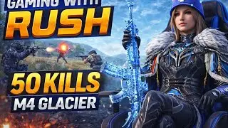 Gaming with Rush 50 kills with M4 Glacier 🔥💪😱❤️🔥