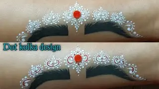 Dot kolka design | Easy kolka | Simple dot kolka | Easy and simple chandan design | simple bindi 💗