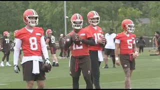 'I&rsquo;m not a mentor, I play football': Browns QB competition underway at OTAs